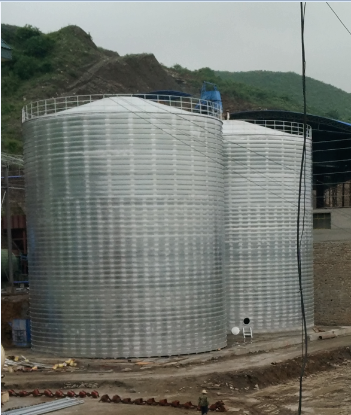 振安粮食钢板仓的安装全过程不用热焊接